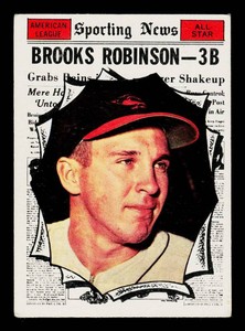Brooks Robinson 1961 Topps #572 Sporting News All-Star - EXTREMELY TOUGH HIGH # - Vintage Baseball Card