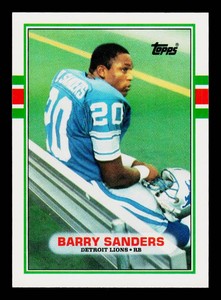 Barry Sanders RC 1989 Topps Traded #83T Rookie Football Card - #1