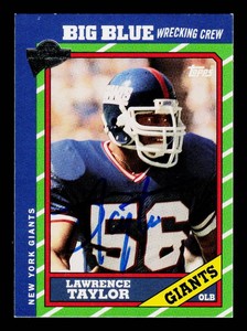 Lawrence Taylor Autograph Football Card