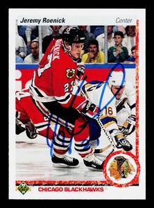 Jeremy Roenick Autograph 1991 Upper Deck Hockey Card