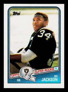 Bo Jackson RC 1988 Topps # 327 Rookie Football Card