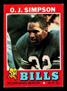 OJ Simpson 2nd year 1971 Topps #260 Vintage Football Card