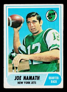 Joe Namath 1968 Topps #65 Vintage Football Card