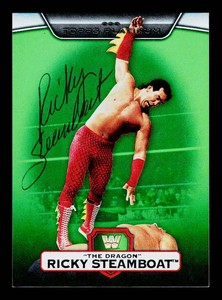 Ricky The Dragon Steamboat Autograph 499 WWF Wrestling Trading Card