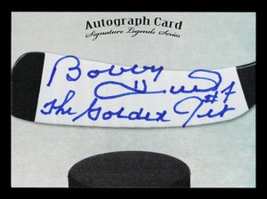 Bobby Hull Autograph Signature Hockey Card