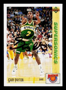 Gary Payton Autograph RC 1991-92 Upper Deck #R1 Basketball Card