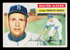 Walt Alston 1956 Topps #8 Vintage Baseball Card