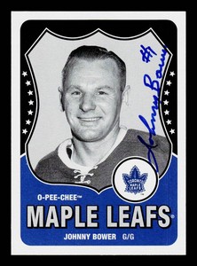 Johnny Bower Autograph Hockey Card