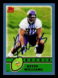 Kevin Williams Autograph RC 2003 Topps #359 Rookie Minnesota Vikings Football Card