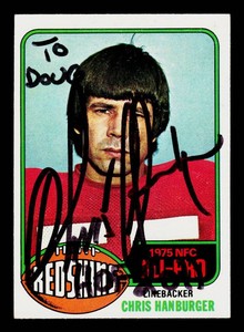 Chris Hanburger Autograph 1976 Topps Football Card