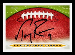 Tony Romo Autograph Football Signature Card