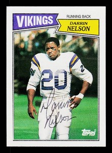 Darrin nelson Autograph Minnesota Vikings Football Card