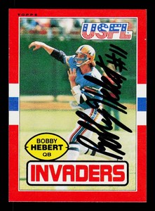 Bobby Hebert Autograph 1985 USFL Topps #93 Vintage Football Card