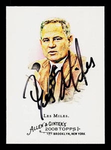 Les Miles Autograph Football Card