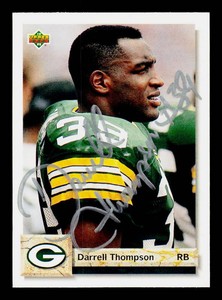 Darrell Thompson Autograph Green bay Packers Football Card