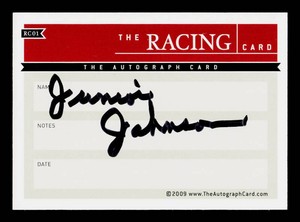 Jimmie Johnson Autograph NASCAR Racing Signature Card