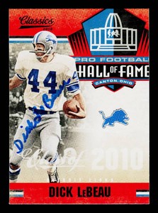 Dick LeBau Autograph Football Card