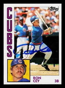 Ron Cey Autograph 1984 Topps #357 Vintage Baseball Card