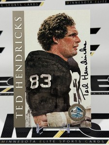 Ted Hendricks Autograph Limited Edition 2,500 1998 Hall of Fame Signature Series Football Card Numbered 15072,500