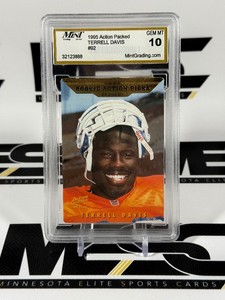 Terrell Davis RC Graded 10 Gem Mint 1995 Action Packed #92 Rookie Football Card Slab