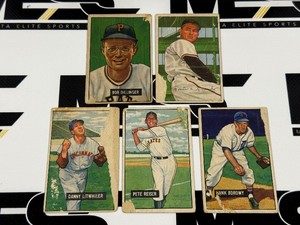 1951 Bowman 5 Card Vintage Baseball Lot