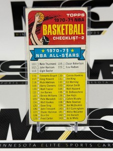 1970-71 Topps Basketball #101 Checklist (unmarked) Vintage Card