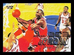 Michael Jordan 1997-98 Fleer Gold #23 Basketball Card