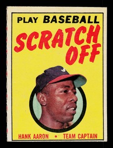 Hank Aaron 1971 Topps Scratch Off Vintage Baseball Card