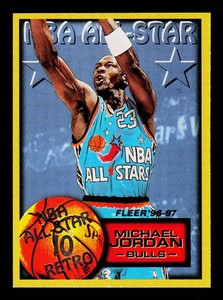Michael Jordan 1996-97 Fleer NBA All-Star Retro #282 Basketball Card
