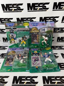 (4) Football Starting Lineup Figures - manning, Sayers, Butkus, Stewart
