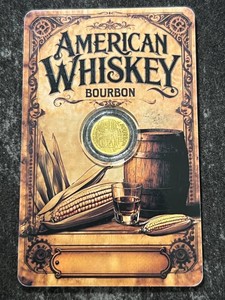 11000TH TROY OZ .9999 FINE GOLD AMERICAN WHISKEY ROUND IN CASE