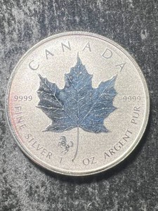 2014 CANADIAN MAPLE LEAF 1 TROY OZ .9999 FINE SILVER