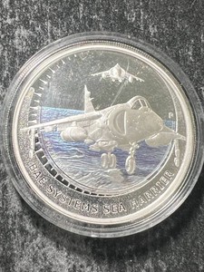 1 TROY OZ .999 FINE SILVER SEA HARRIER ROUND IN AIRTITE