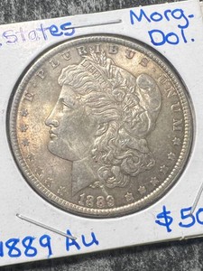 1889 US MORGAN SILVER DOLLAR