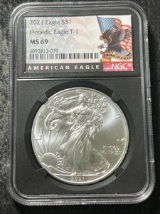 2021 AMERICAN SILVER EAGLE NGC MS69