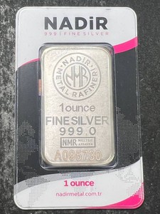1 TROY OZ .999 FINE SILVER NADIR BAR