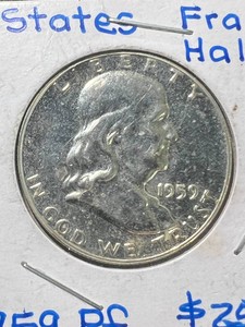 1959 US PROOF FRANKLIN HALF DOLLAR
