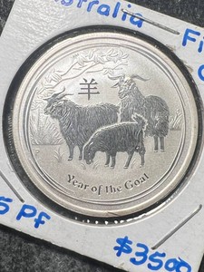 2015 YEAR OF THE GOAT HALF TROY OZ .999 FINE SILVER ROUND