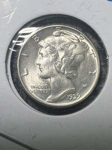 1939 US MERCURY DIME BU