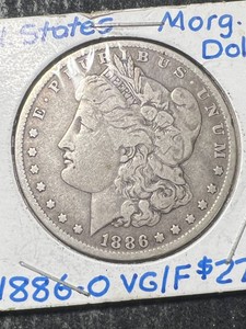 1886-O US MORGAN SILVER DOLLAR