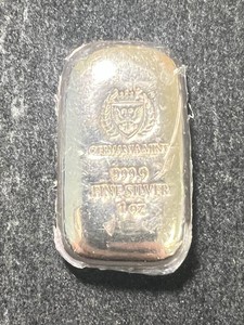 1 TROY OZ .999 FINE SILVER GERMANIA MINT BAR