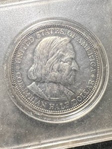1893 US COLOMBIAN EXPO HALF DOLLAR IN CASE
