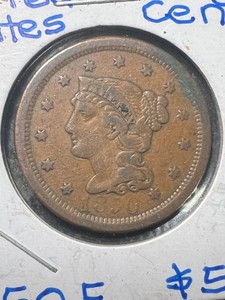 1850 US BRAIDED HAIR LARGE CENT