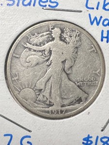 1917 US WALKING LIBERTY HALF DOLLAR
