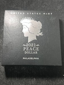 2021 US PEACE SILVER DOLLAR IN ORIGINAL MINT BOX