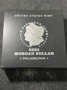 2021 US MORGAN SILVER DOLLAR IN ORIGINAL MINT BOX