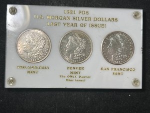 1921-PDS US MORGAN SILVER DOLLAR FIRST YEAR ISSUES