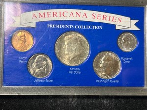 US 5 COIN SET AMERICANA SERIES PRESIDENTS COLLECTION