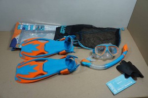 Cressi Kids Blulove Snorkel Set - Fin Size LXL