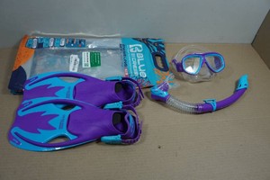 Cressi Kids Blulove Snorkel Set - Fin Size SM